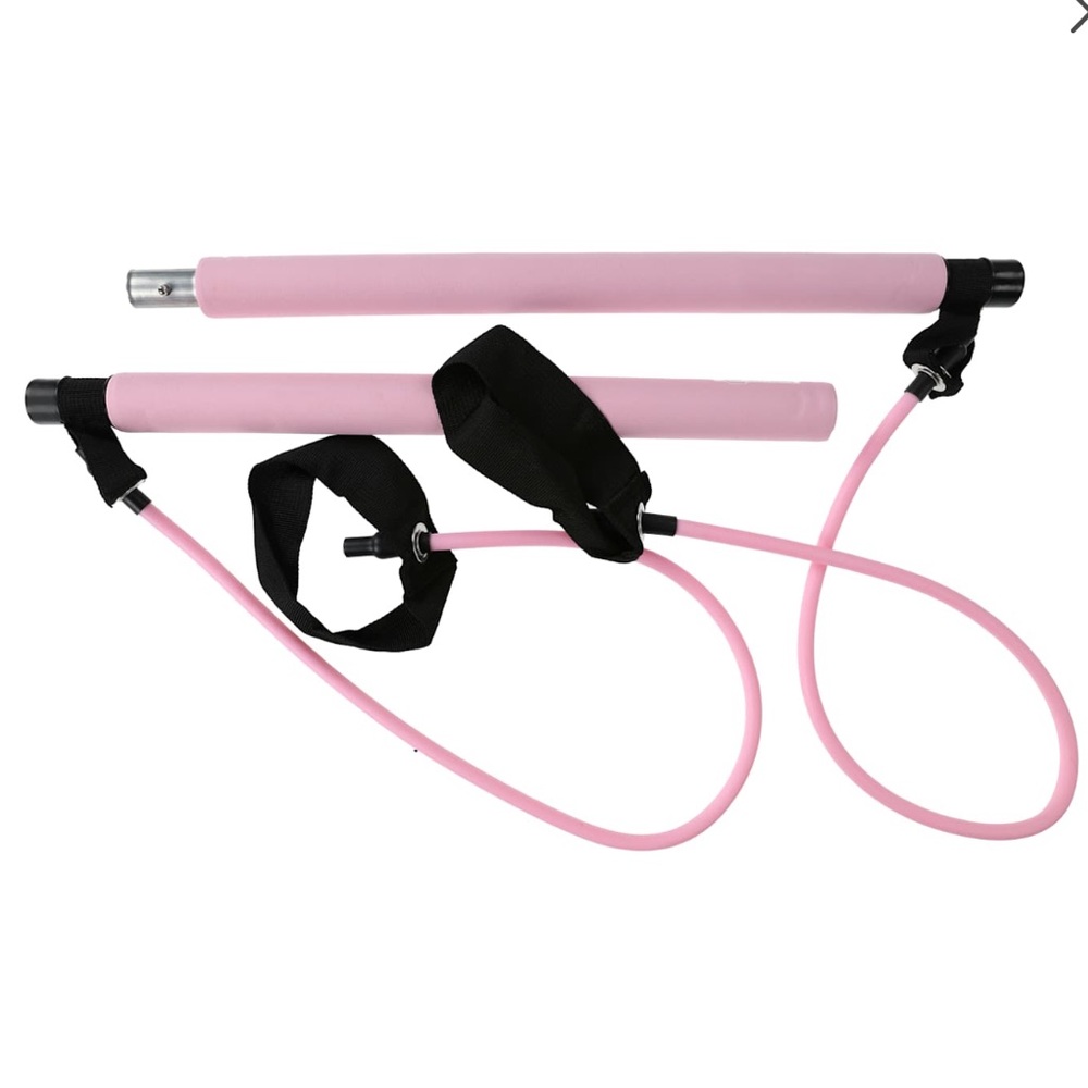 Pilates Fitness Bar with Resistance Bands Full Body Workout Anywhere